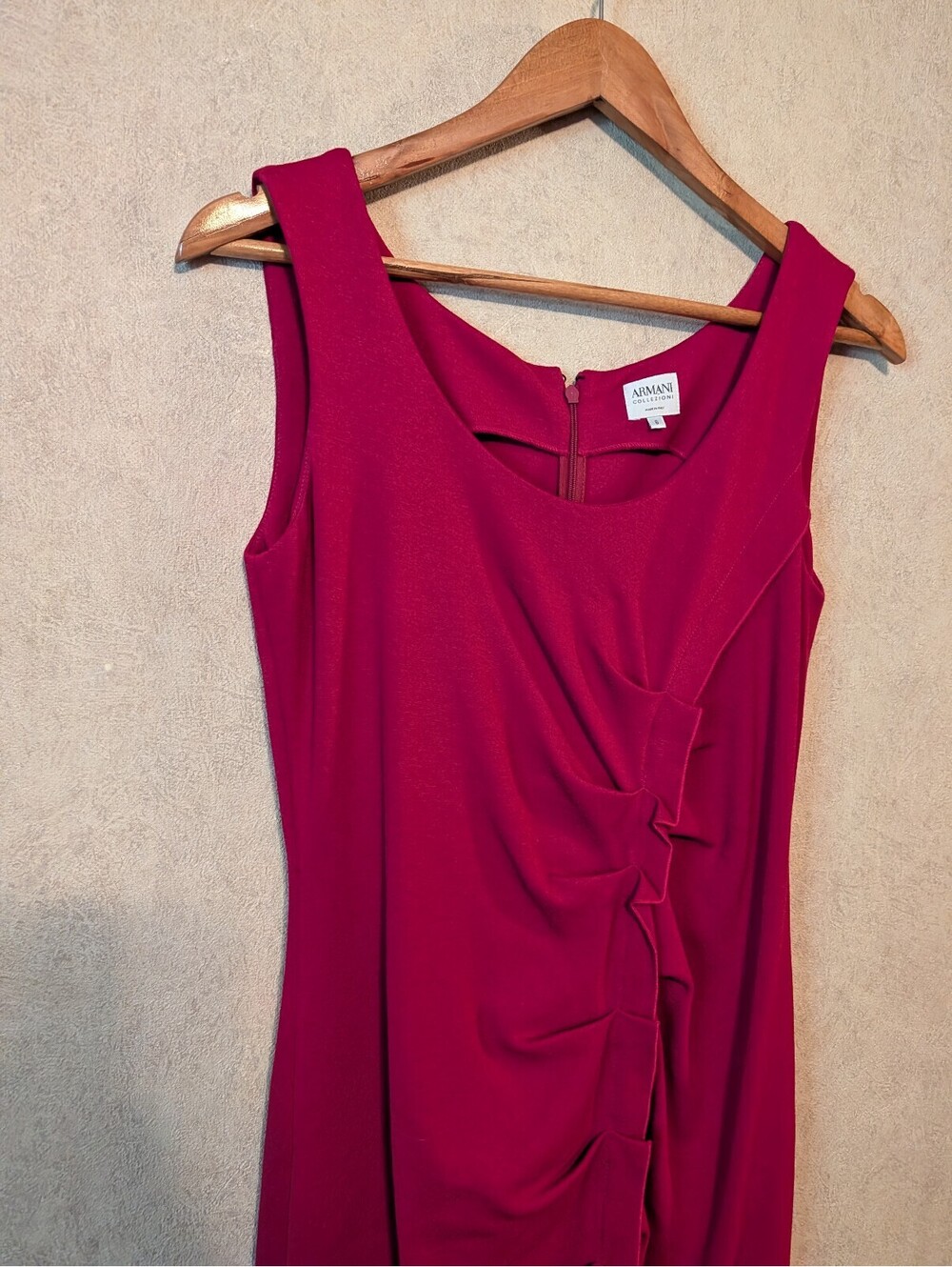 ARMANI COLLEZIONI fuschia ruffle mini dress sz 6 - Picture 2 of 6
